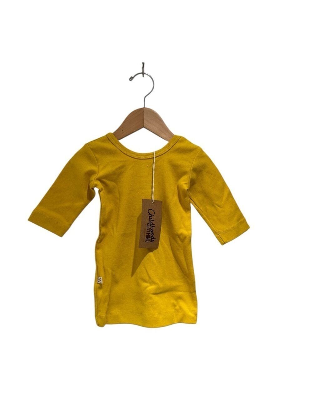 Childhoods Clothing Charming Yellow Long Sleeve Kids Tee - size 2